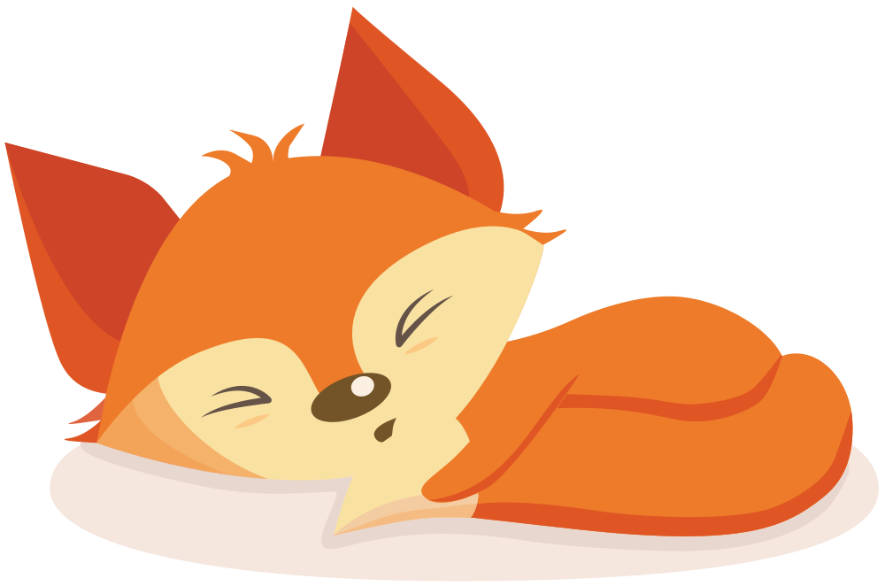 OnlineLabels Clip Art - Sleeping Fox